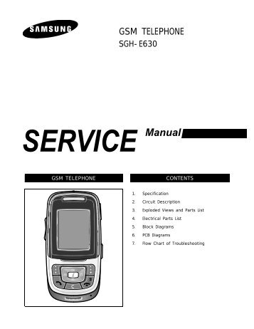 Samsung SGH-E630 service manual.pdf - Free