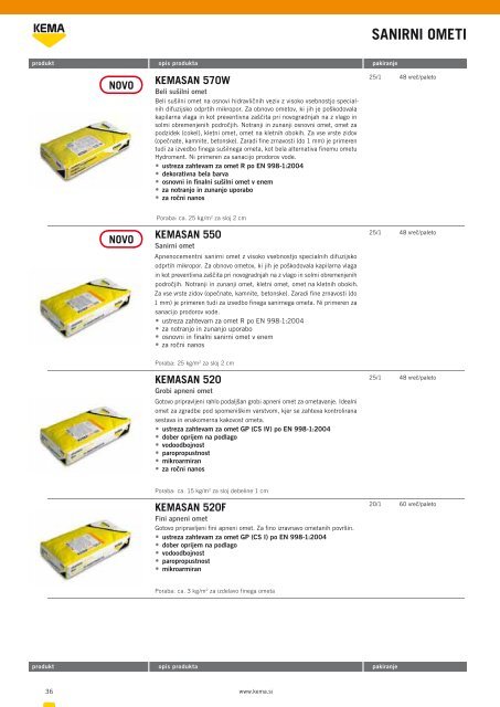 KATALOG PRODUKTOV 08/09 - Kema.si