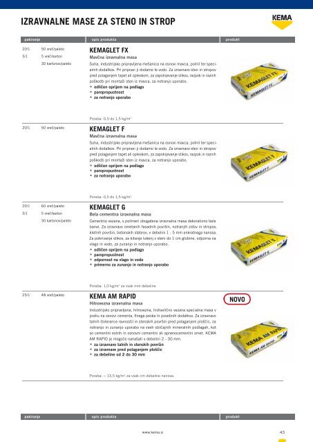 KATALOG PRODUKTOV 08/09 - Kema.si