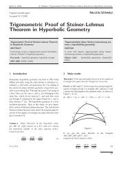 Trigonometric Proof of Steiner-Lehmus Theorem in Hyperbolic ...