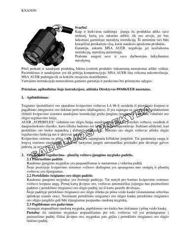 Instrukcija Vertimas. - Sabelijos Prekyba