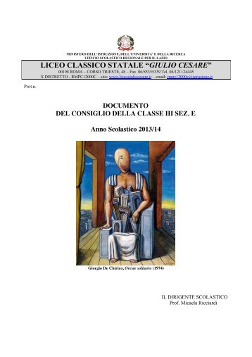 Documento finale classe III sez. E - Liceo Giulio Cesare