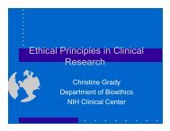 Ethical Principles in Clinical Research