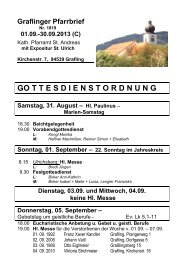 September 2013 - Pfarrei St. Andreas in Grafling