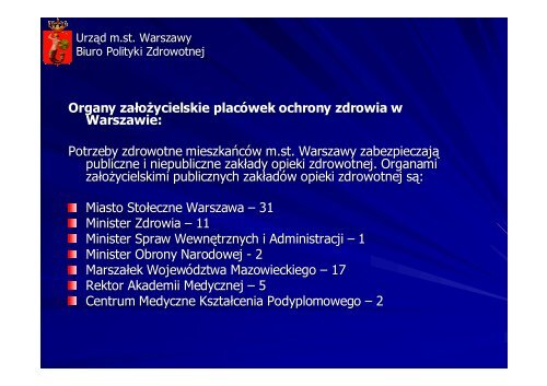 Warszawska Polityka Zdrowotna - Warszawa