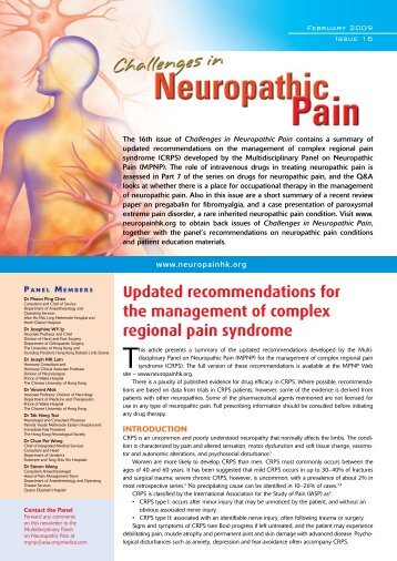 Downloadable PDF - Multidisciplinary Panel on Neuropathic Pain