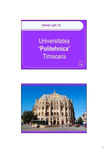 Prezentarea UPT - Centrul de Informare si Consiliere a Studentilor