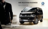 Preisliste Multivan Business Modelljahr 2012 - Volkswagen ...