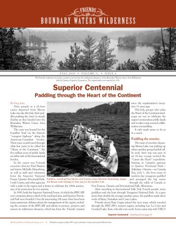 Fall 2009 - Friends of the Boundary Waters Wilderness