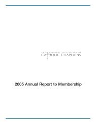 NACC Annual Report - National Association of Catholic Chaplains
