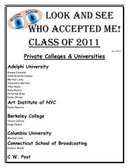 Look and see who aCCepted me! CLass of 2011