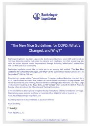 The New Nice Guidelines for COPD; What's Changed, and Why?