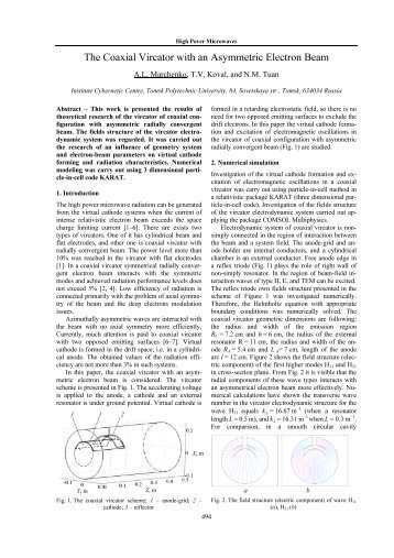 The Coaxial Vircator with an Asymmetric Electron Beam