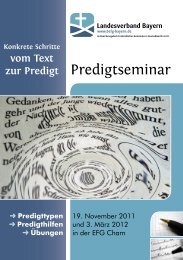 Predigtseminar - Baptisten Bayern