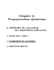 Chap^ tre V. Programmation dynamique - Lita