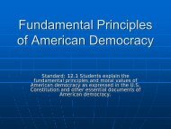 Fundamental Principles of American Democracy