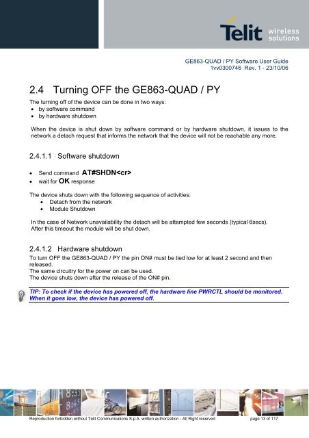 GE863-QUAD / PY Software User Guide