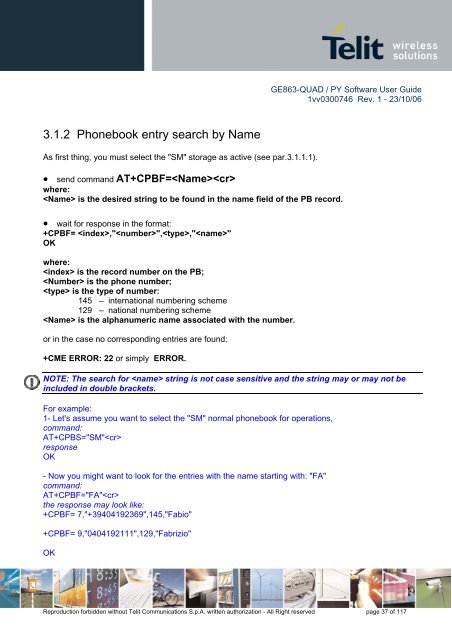 GE863-QUAD / PY Software User Guide