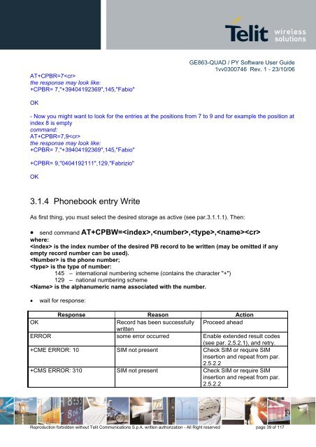 GE863-QUAD / PY Software User Guide