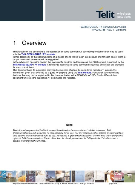 GE863-QUAD / PY Software User Guide