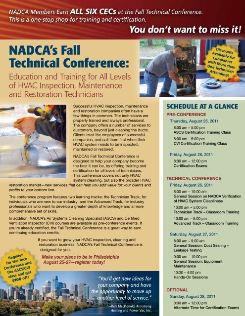 2011 Technical Conference - NADCA