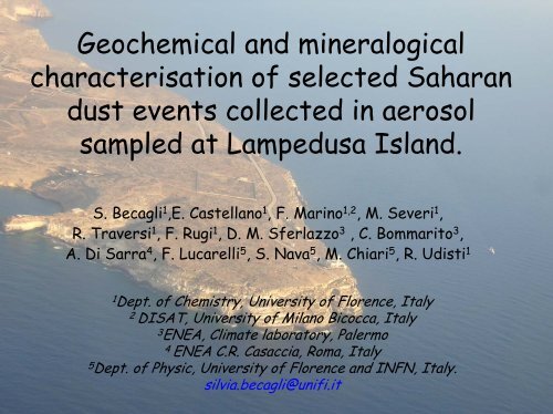 Geochemical and mineralogical characterisation of selected ...