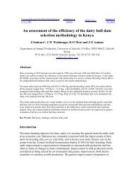 An assessment of the efficiency of the dairy bull dam selection ...