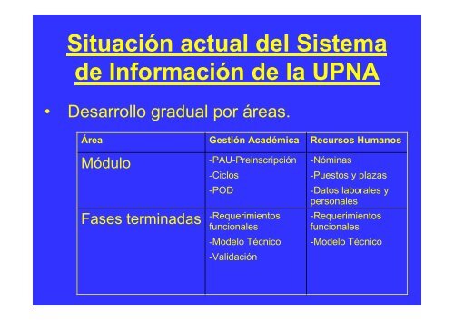 Sistema de Información Universitaria y herramientas de gestión de ...