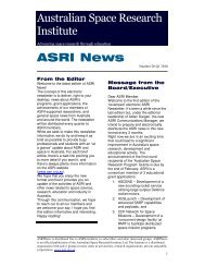 ASRI News No 26 Q1 2010.pdf - Australian Space Research Institute