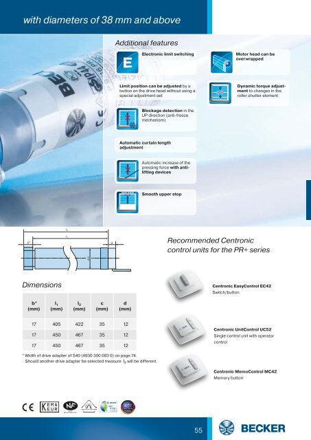 Complete catalogue roller shutter automation - Becker-Antriebe ...