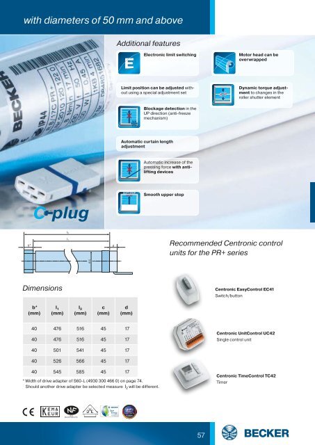 Complete catalogue roller shutter automation - Becker-Antriebe ...