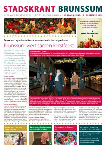 Stadskrant Brunssum, uitgave december 2012 - Gemeente Brunssum
