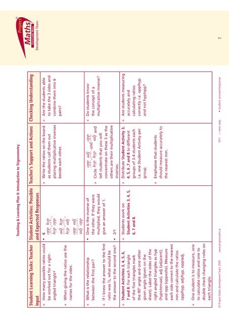 Teaching & Learning Plan 8: Introduction to ... - Project Maths