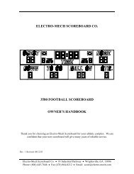 ELECTRO-MECH SCOREBOARD CO. 3580 ... - Scoreboards