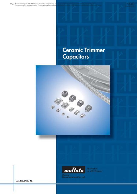 Ceramic Trimmer Capacitors - Murata