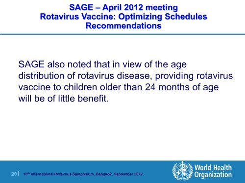 10th International Rotavirus Symposium ... - Sabin Vaccine Institute