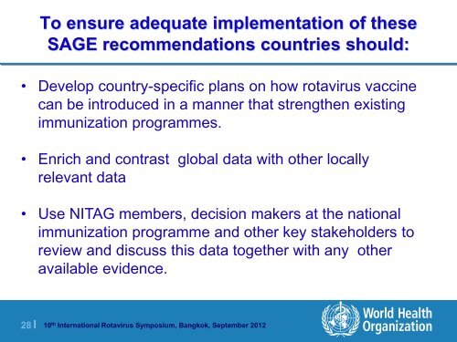 10th International Rotavirus Symposium ... - Sabin Vaccine Institute