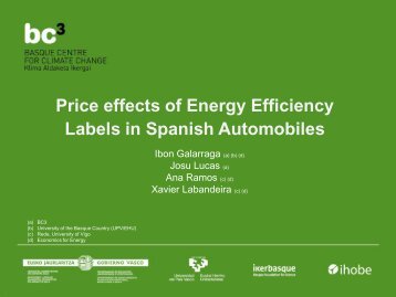 Price Effects of Energy-Efficiency Labels in Spanish Auto-mobiles