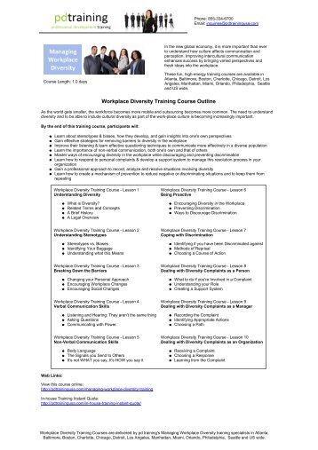 Diversity training essay