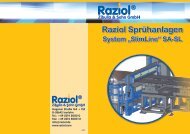 Raziol Sprühanlagen System 