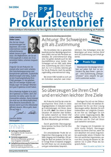 Prokuristenbrief - Komma-Net.de