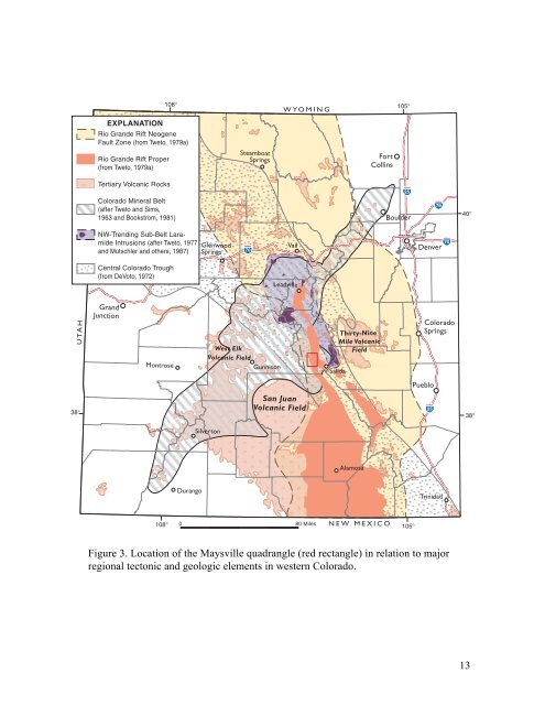 Geologic Map of the Maysville Quadrangle, Chaffee County, Colorado