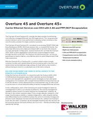 Overture 45 and Overture 45+ Carrier Ethernet Services over DS3 ...