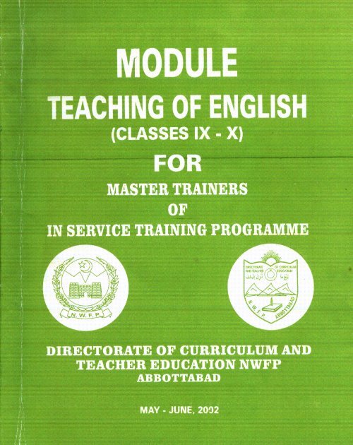 Module Teaching of English (classes IX,X)