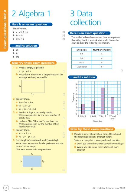 Exam style questions - Hodder Plus Home