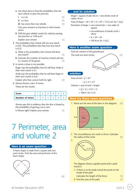 Exam style questions - Hodder Plus Home