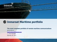 Inmarsat Maritime portfolio - Company of Master Mariners of Canada