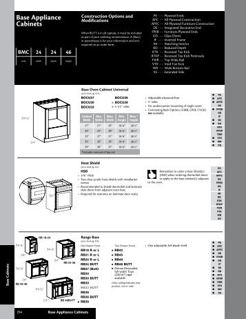 Base Appliance Cabinets - Roberts Company, Inc.