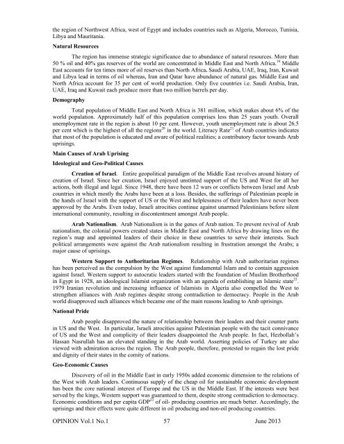 OPINION Vol.1, No.1 June 2013 - National Defence University