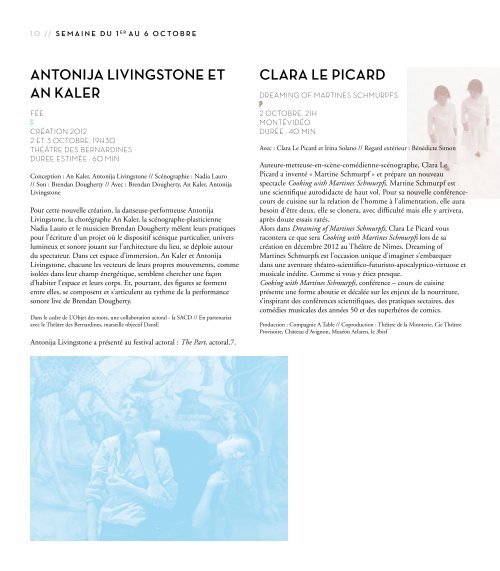 TÃ©lÃ©charger le programme complet d'Actoral 2012 (PDF) - Marseille ...